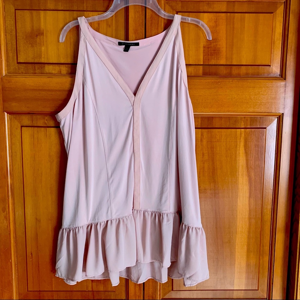Pink Banana Republic peplum top, size xl